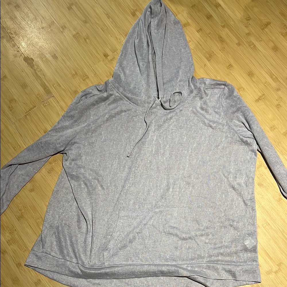 Weatherproof Vintage Sheer Light Gray Hoodie